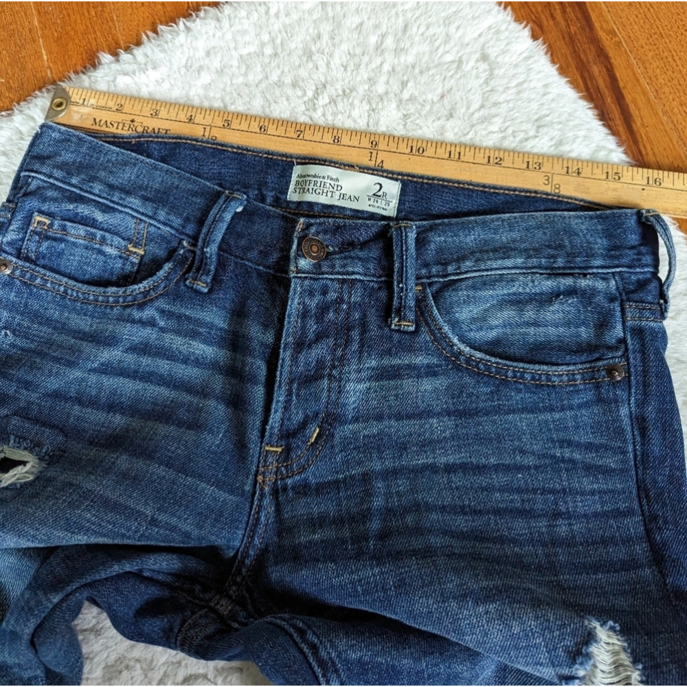 Abercrombie & FITCH boyfriend straight jean denim 2r 26 - Picture 9 of 11